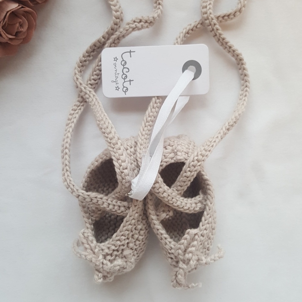 Tocoto vintage knit ballerina baby shoes - Picture 3 of 4